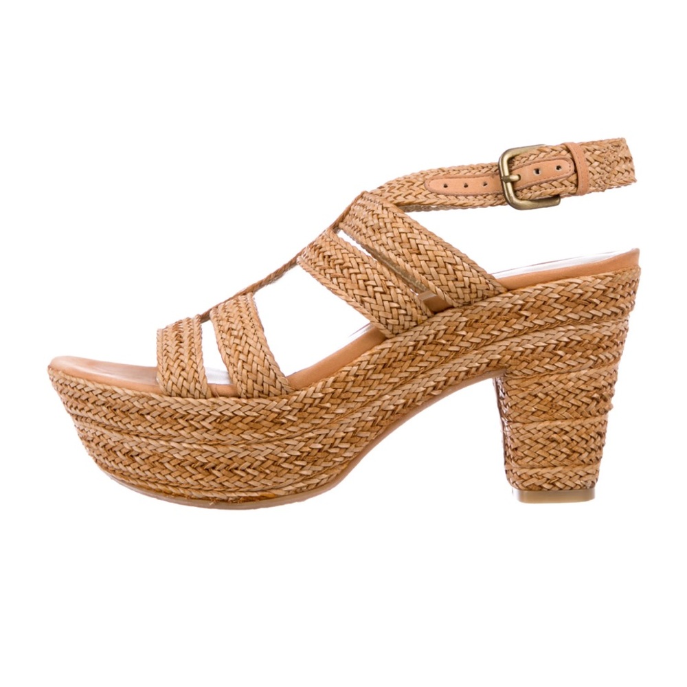 Stuart Weitzman Waveit Woven Raffia Slingback Str… - image 2